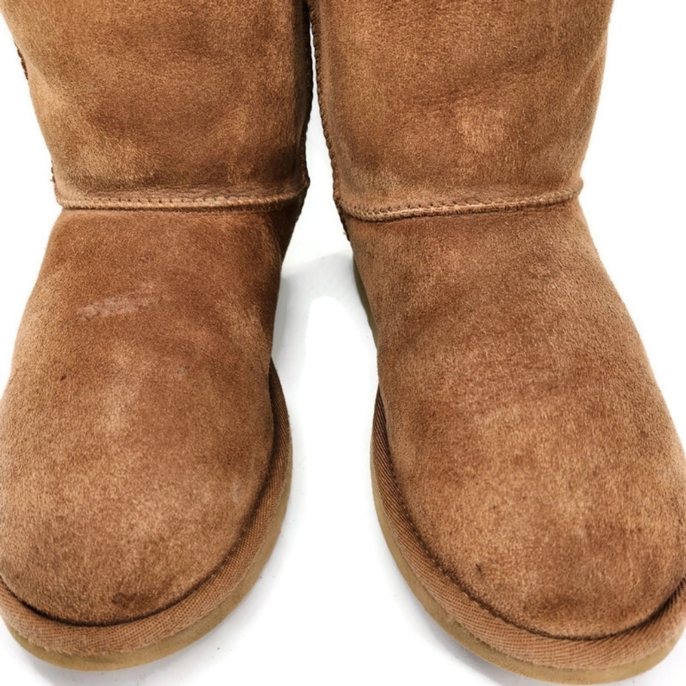 UGG Australia Classic Short Chestnut Tan Sheepskin Shearling Lined Pull-On Boots - Picture 8 of 13
